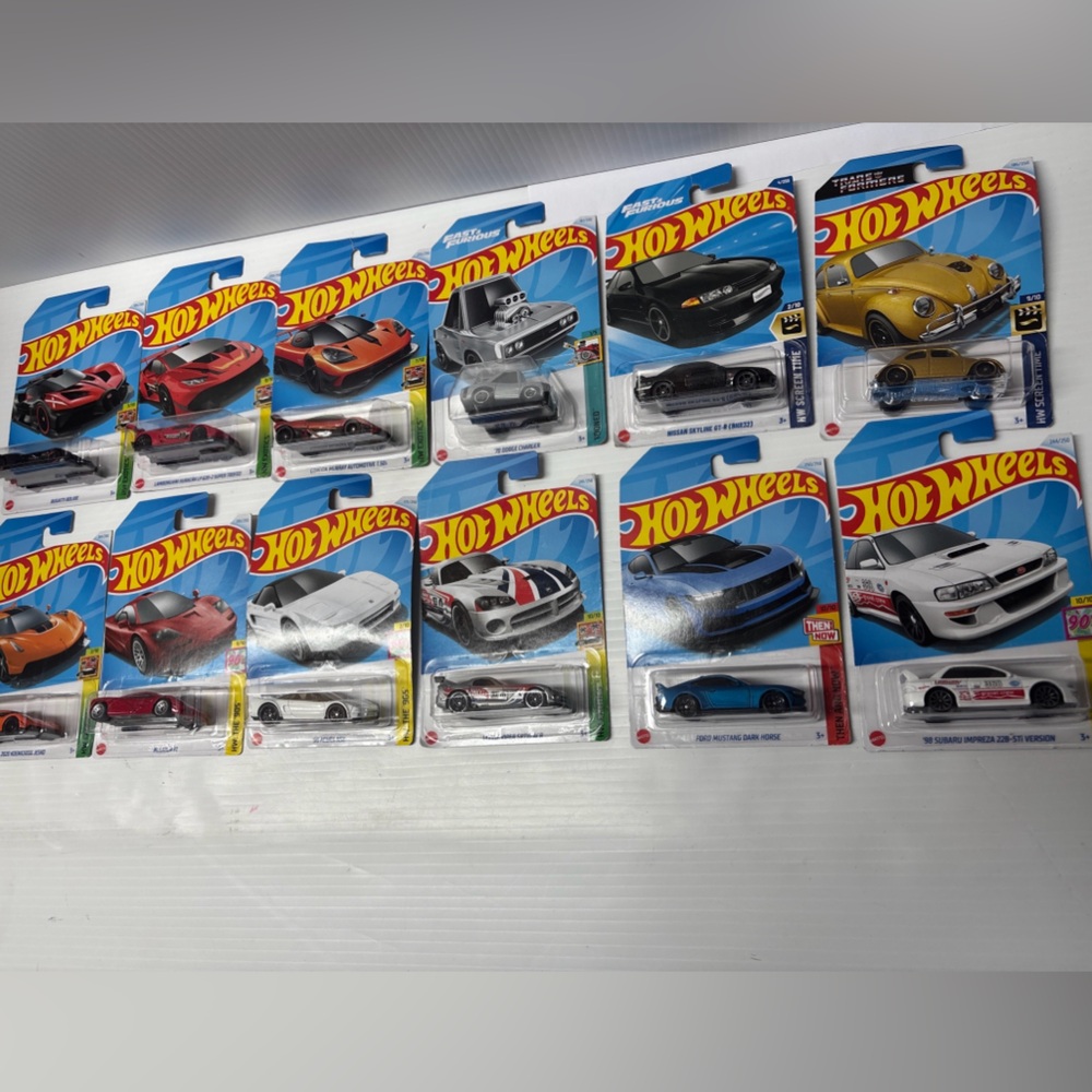 Hot Wheels Lot 12 Cars – Nissan Skyline, Acura NSX, Lamborghini Huracan, McLaren